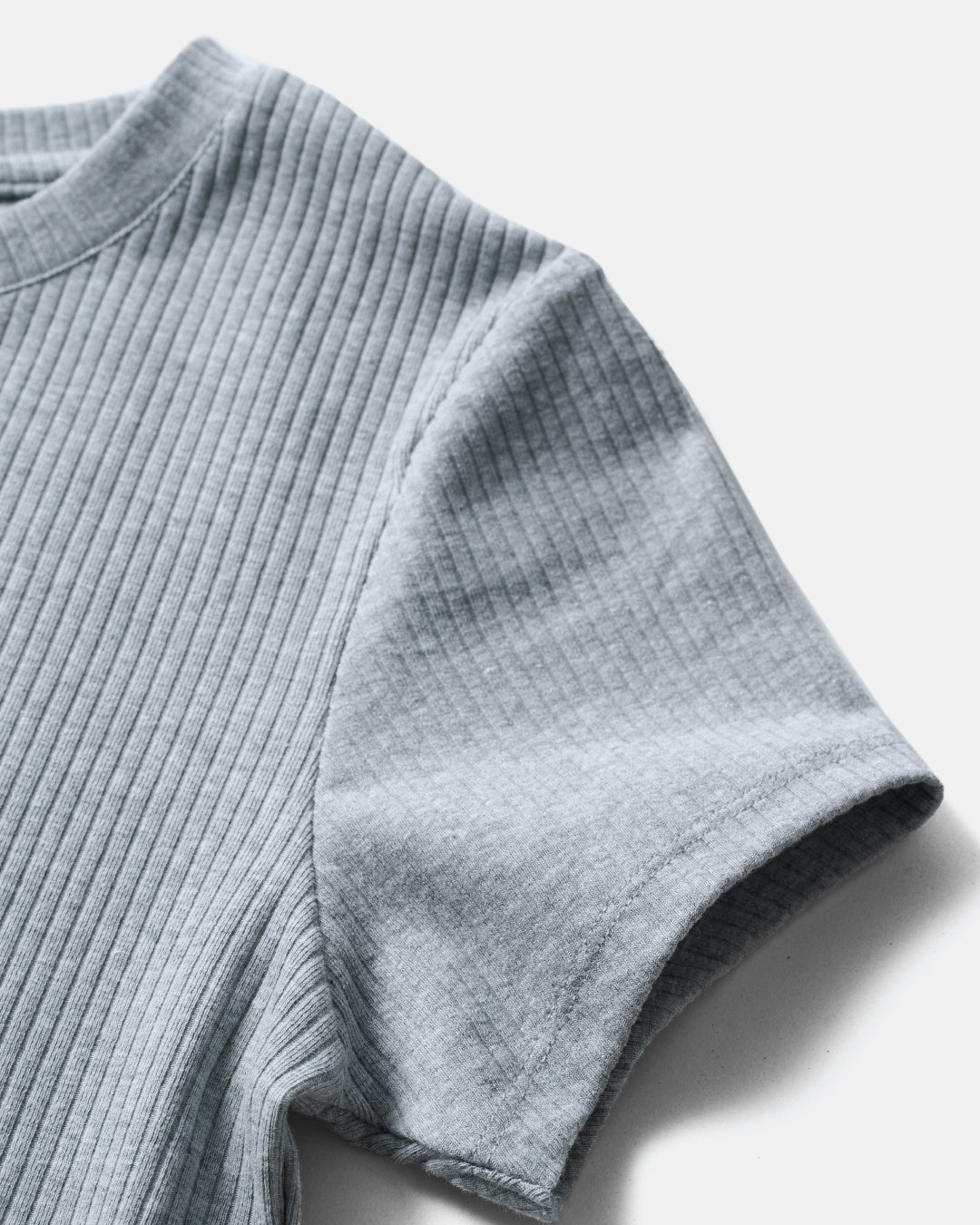 Women Round Neck Ribbed Top