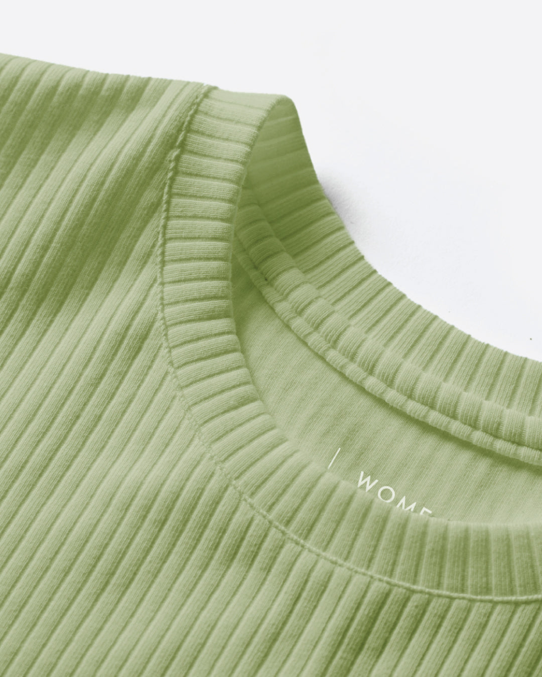 Women Round Neck Ribbed Top