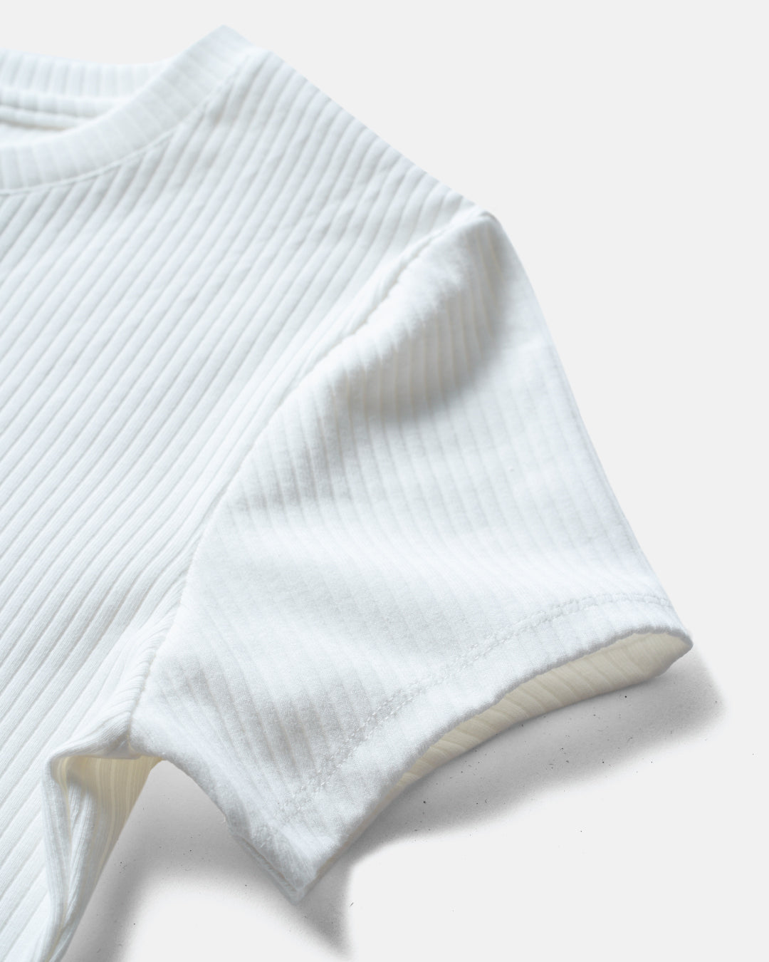 Women Round Neck Ribbed Top