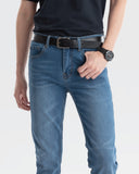 Men Slim Straight Denim