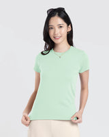 Women Premium Weight Cotton Crew Neck Tee (New Colour)