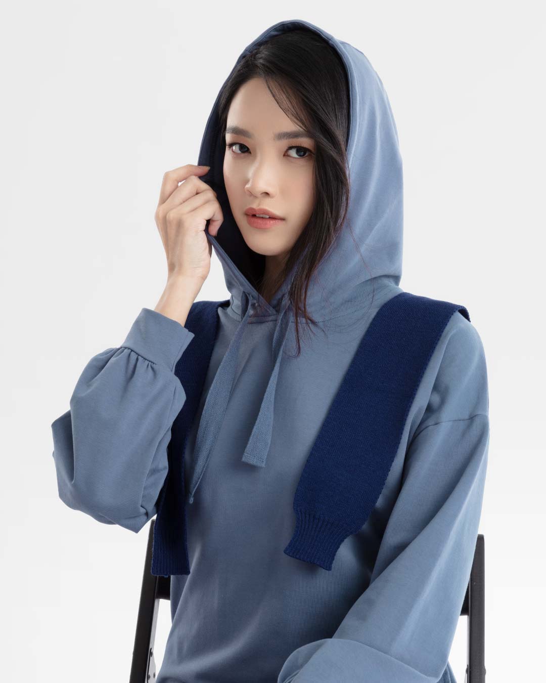 Women Midi Hoodie Dress