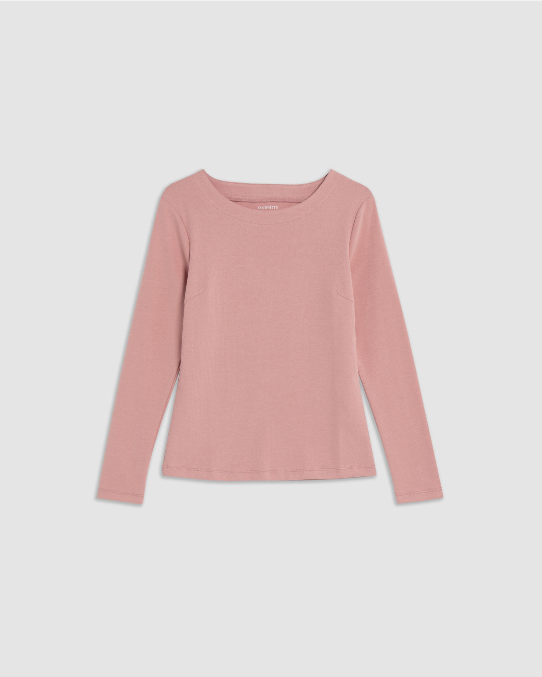Women Boatneck Long Sleeve Fitted Top