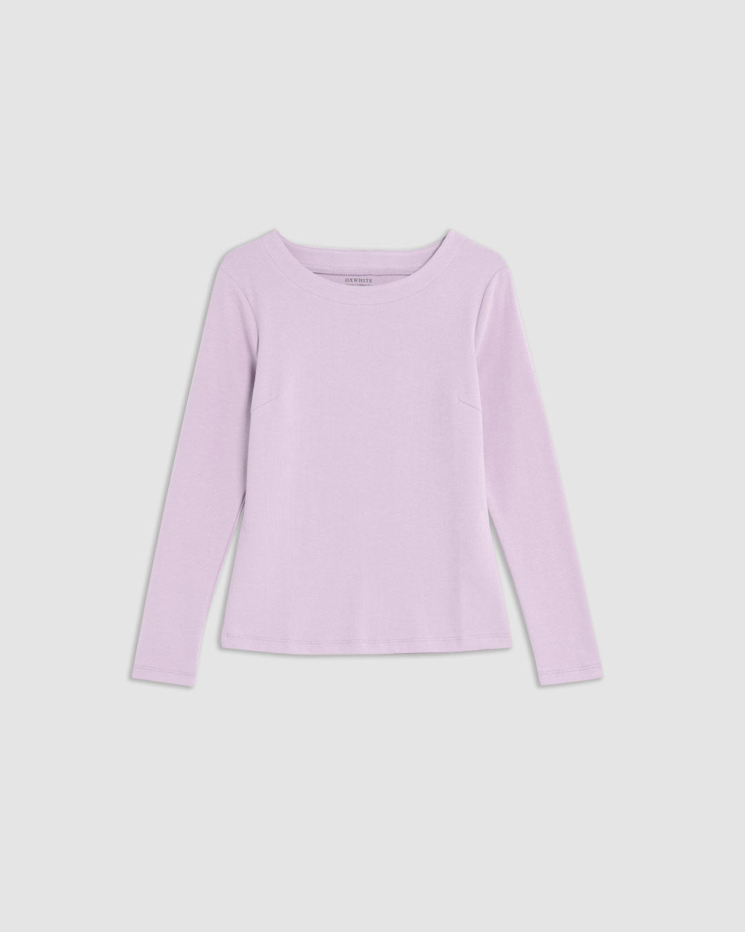 Women Boatneck Long Sleeve Fitted Top