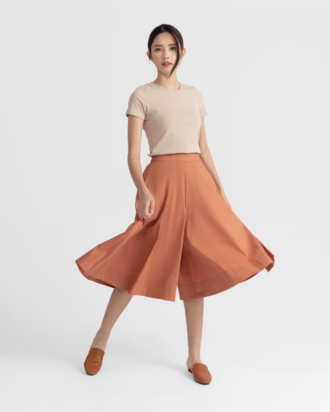 Solid High-rise Culottes Pants for Sale Australia| New Collection Online|  SHEIN Australia