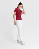 Women Fitted Ribbed Top