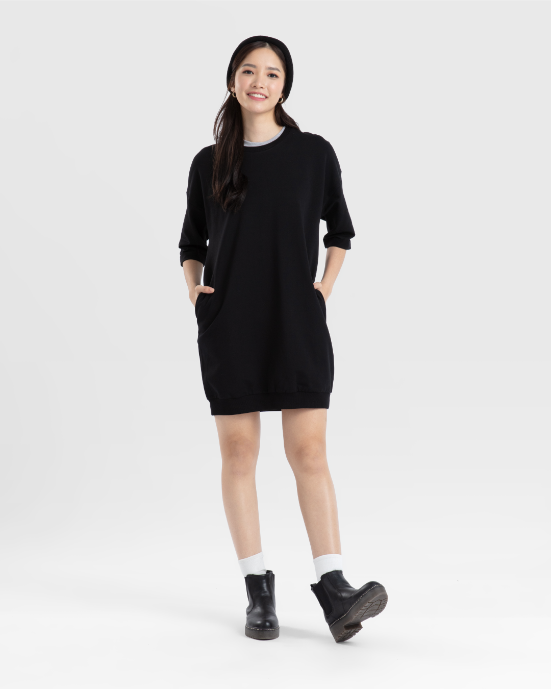 Women 3/4 Sleeve T-Dress