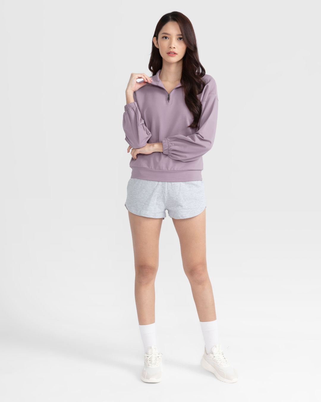 Women Half Zip Turtleneck Sweater