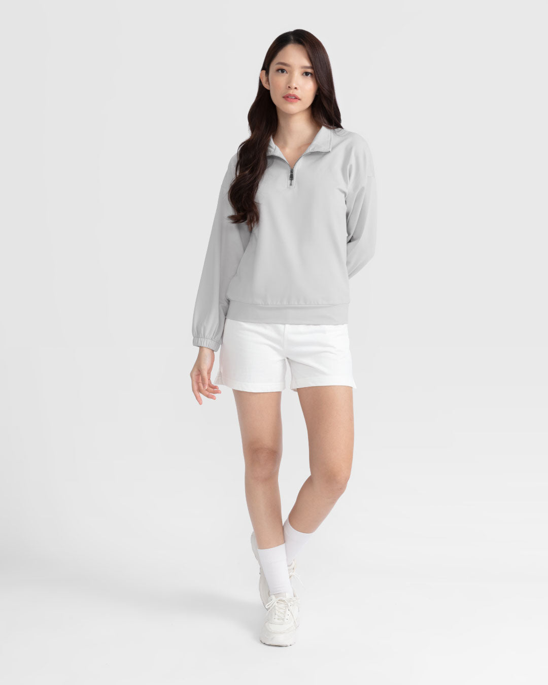 Women Half Zip Turtleneck Sweater