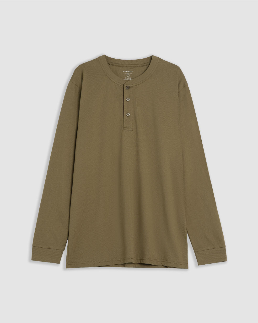 Men Long Sleeve Henley Tee